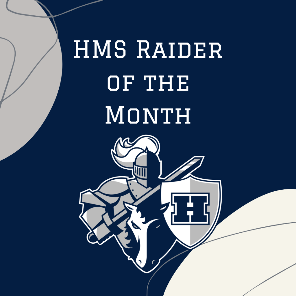 Raider logo and HMS Raider of the Month