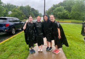 Image of four girls cross country members